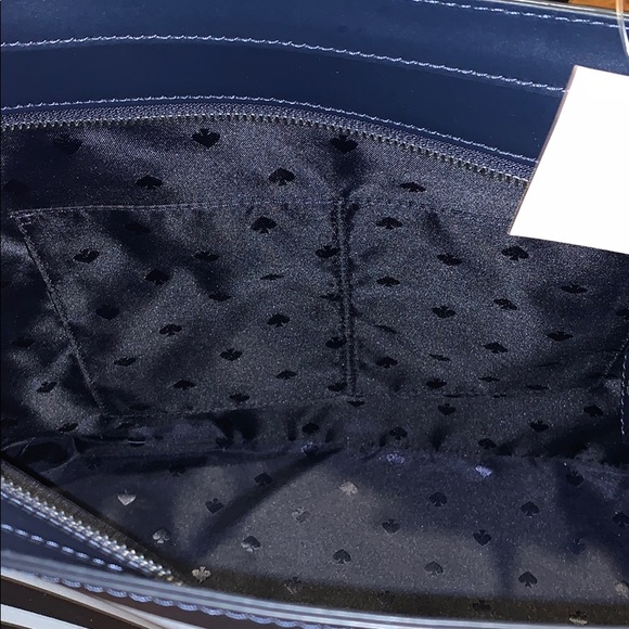 NWT Kate Spade ♠️ Janie Medium Blue Striped Tote - Picture 14 of 15